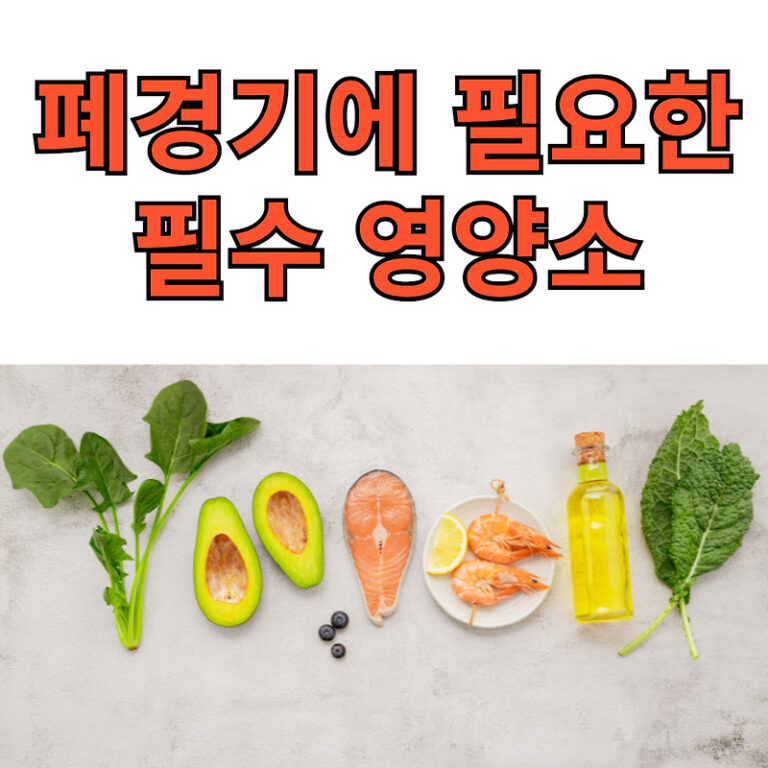 폐경기에 챙겨 먹으면 좋은  필수영양소