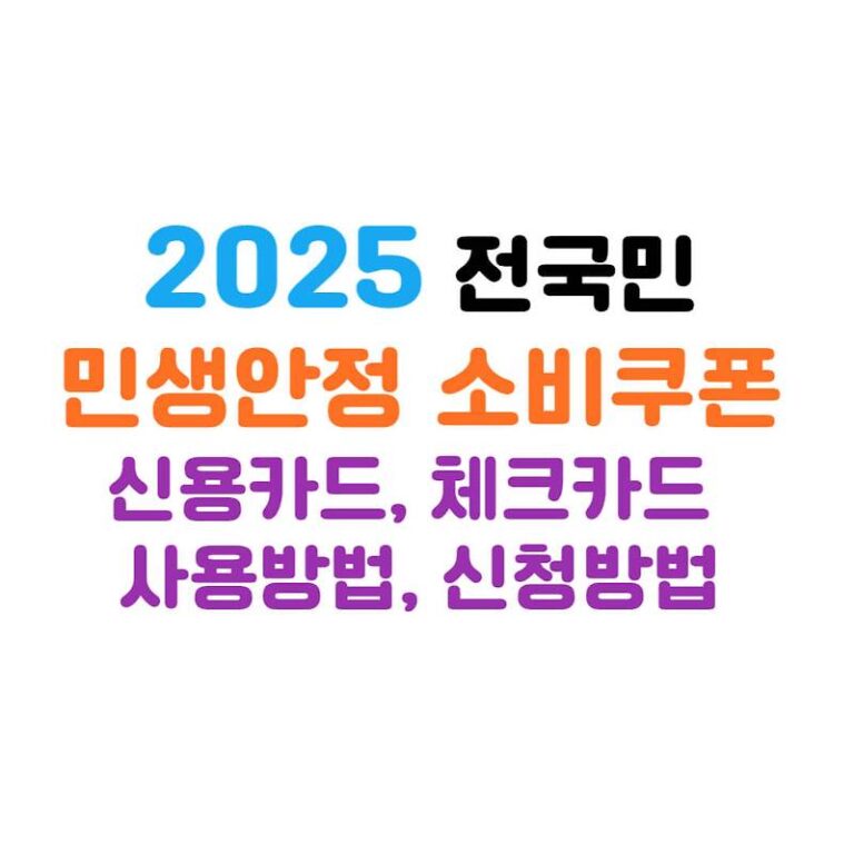 전국민 민생회복 소비쿠폰 신용카드&middot;체크카드 실적, 사용방법, 사용처, 신청방법