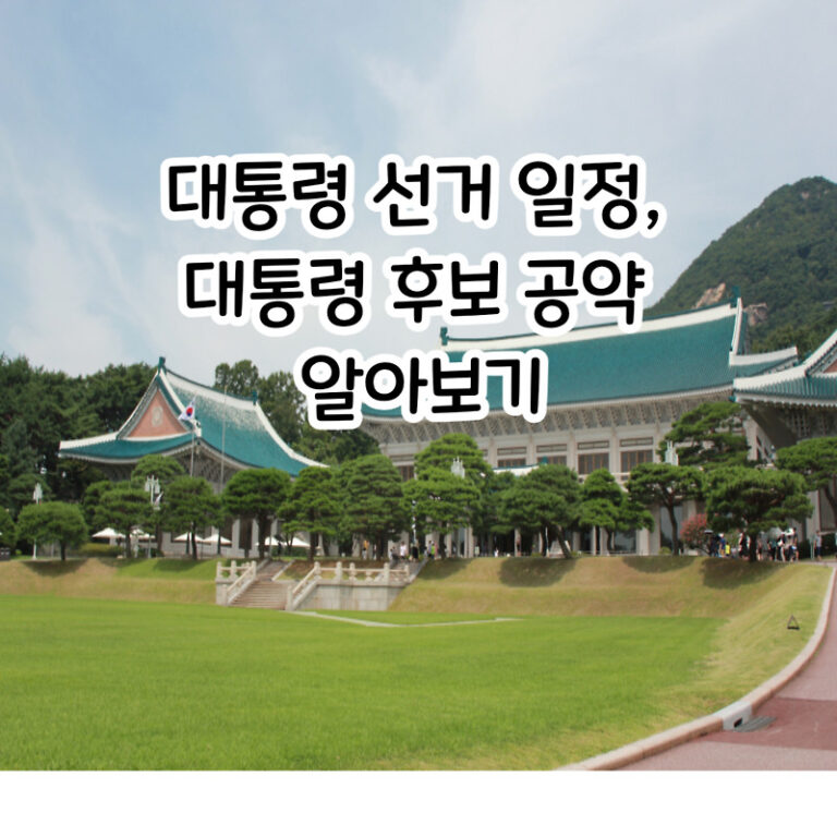21대 대선 일정, 대통령 선거 일정, 대통령 후보 공약 알아보기