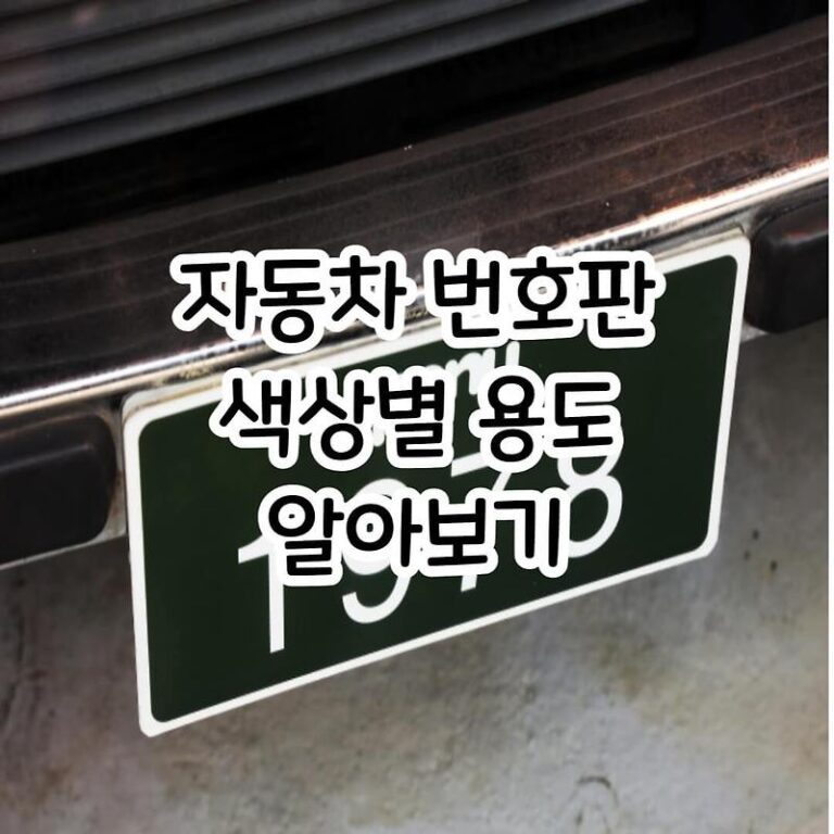 자동차 번호판 색상별 용도와 의미 정리, 연두색 번호판 왜 문제인가?