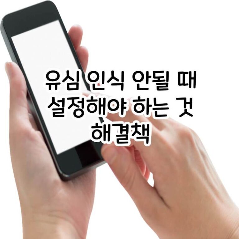 유심 먹통, 유심 인식 안됨, 유심 바꾸기 전 설정 바꾸기