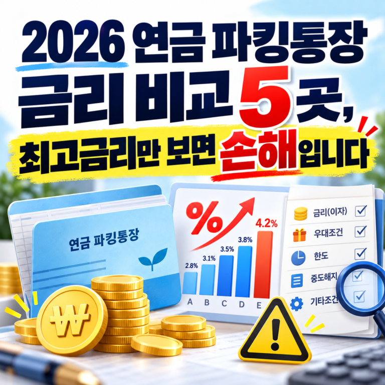 연금 파킹통장 금리 비교