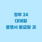 증명서-대체할곳