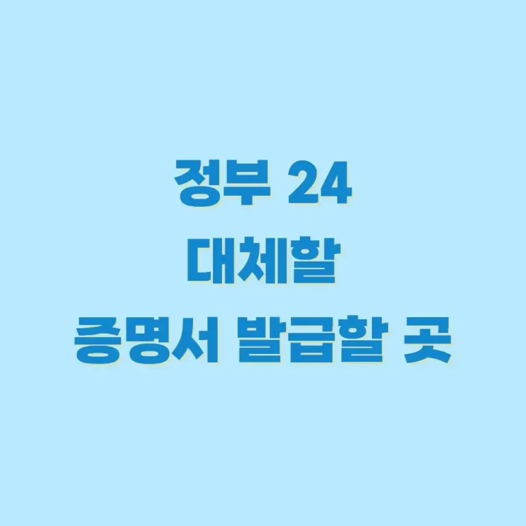 증명서-대체할곳