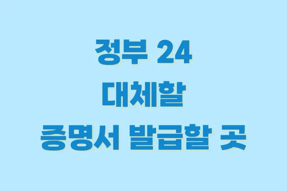 증명서-대체할곳