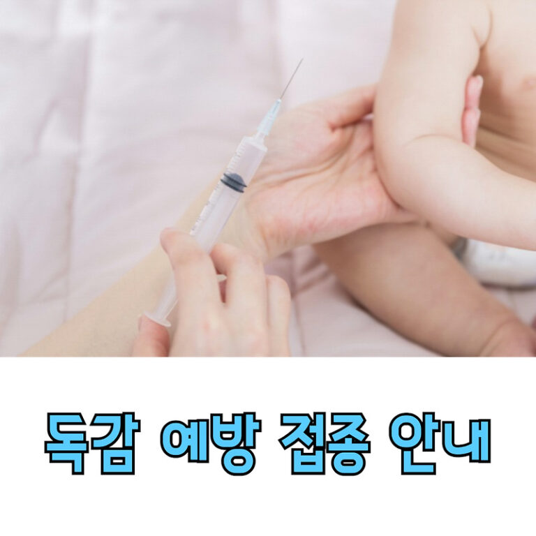 인플루엔자 접종 시작 독감 예방접종 내 근처 병원 가격알아보기