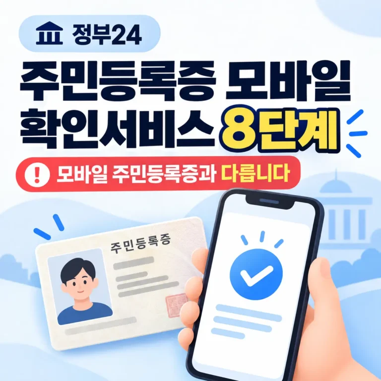 모바일 주민등록증 확인서비스 안내