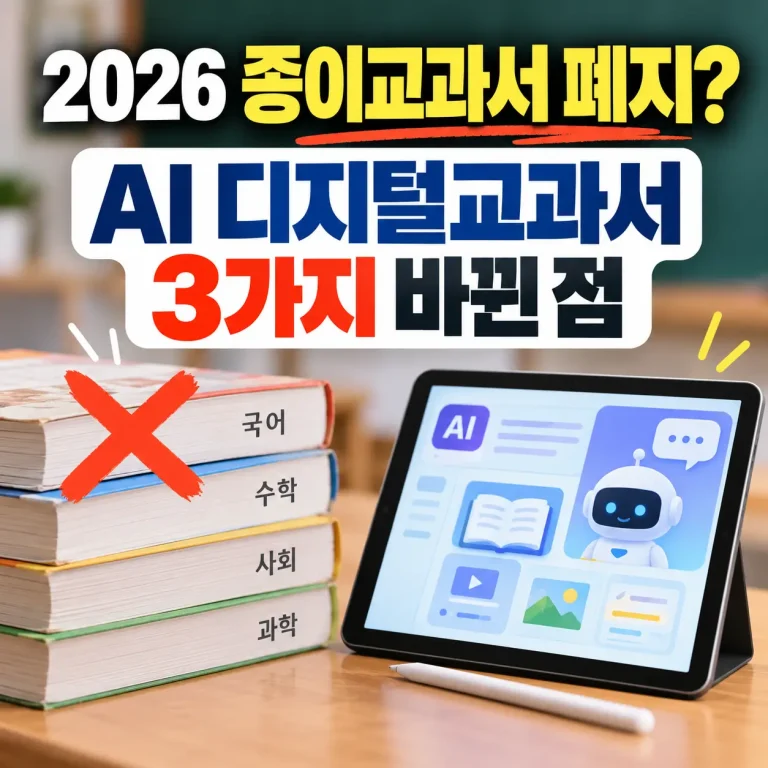 종이교과서 폐지되나? ai교과서 바뀌나