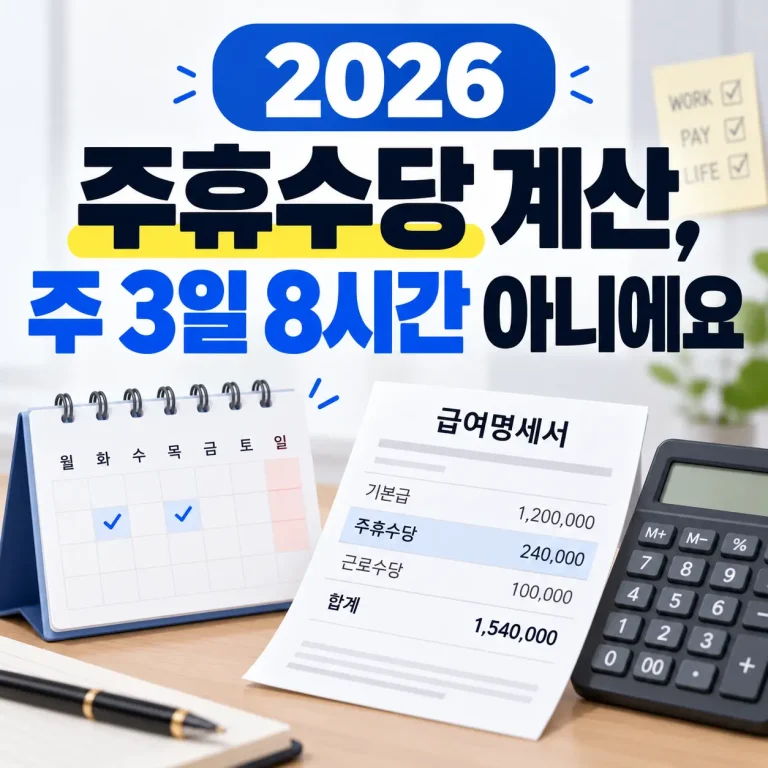 주휴수당 계산 제대로 하기