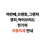 차종류별 자동차세 안내