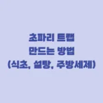 초파리 트랩 수제로 만드는 방법