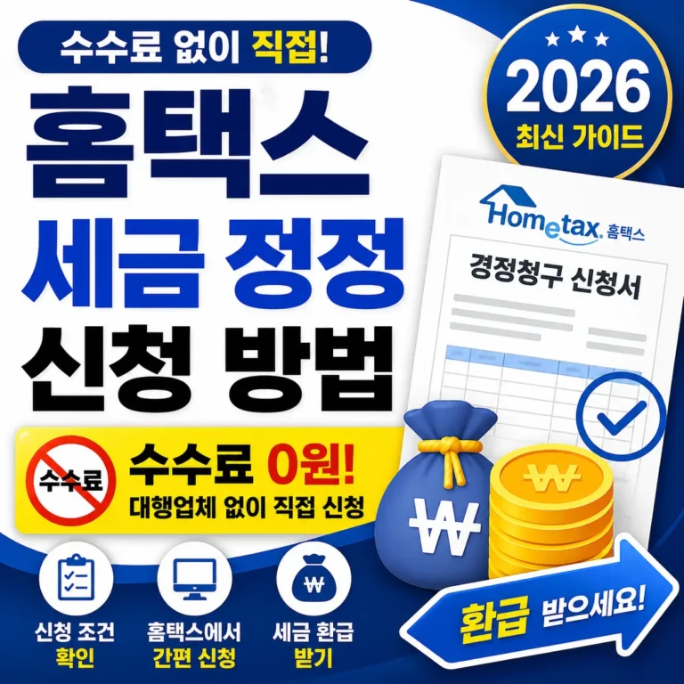 경정청구 홈택스 방법