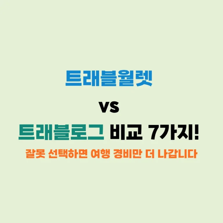 트래블월렛 트래블로그 비교