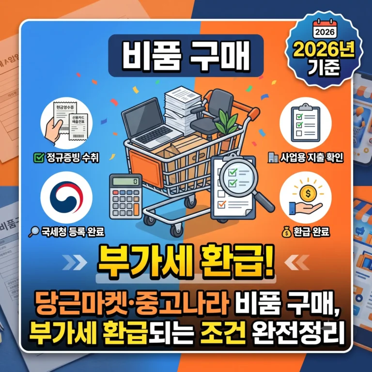 부가세 환급 당근 중고나라