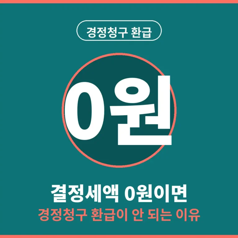 경정청구 0원 환급