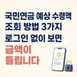 국민연금 예상 수령액
