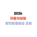 자동차보험 할인할증등급 조회하기