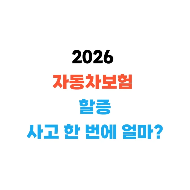 자동차보험 할증 사고나면 얼마?