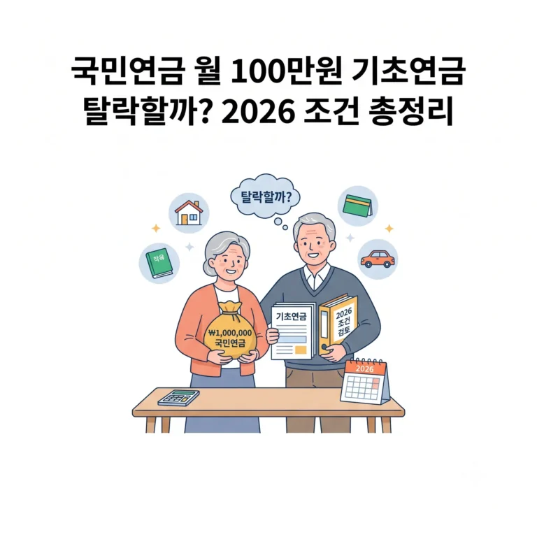 국민연금 기초연금 월100만원