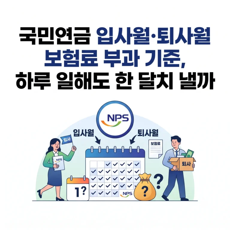 국민연금 입사월 퇴사월 기준