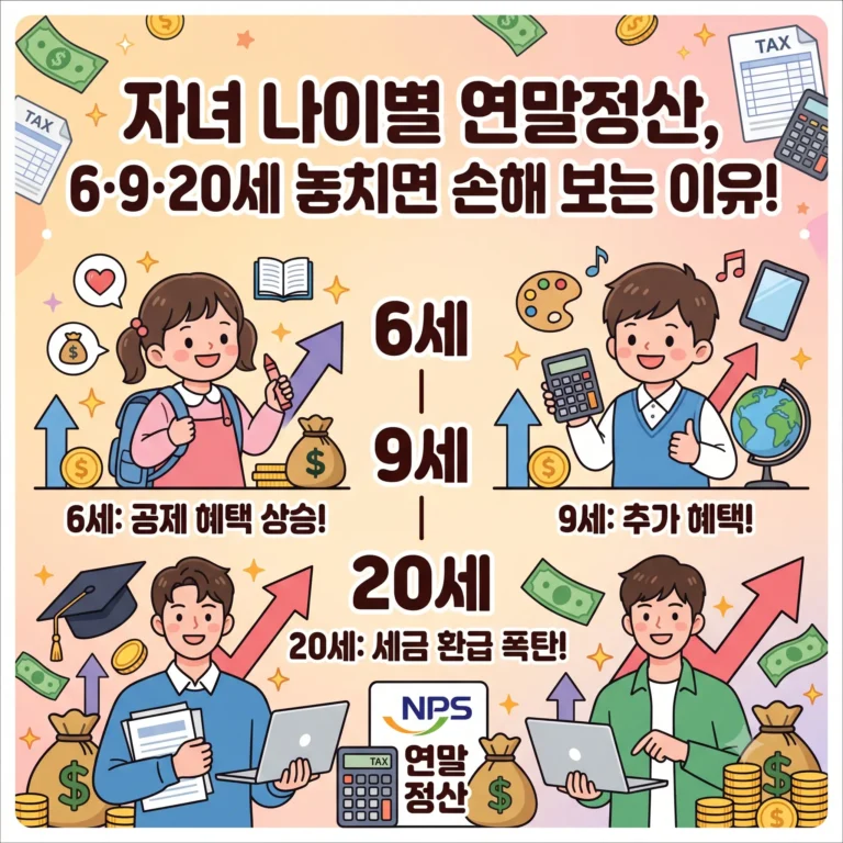 연말정산 자녀나이별 비교