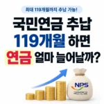 국민연금 추납 119개월 연금 얼마
