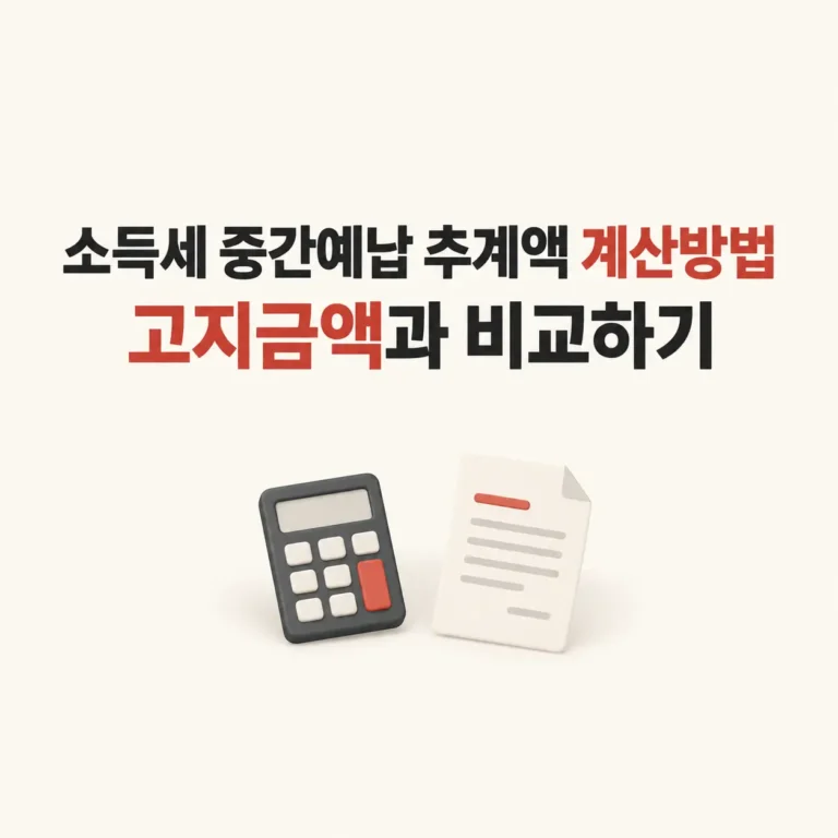 소득세 중간예납 계산방법