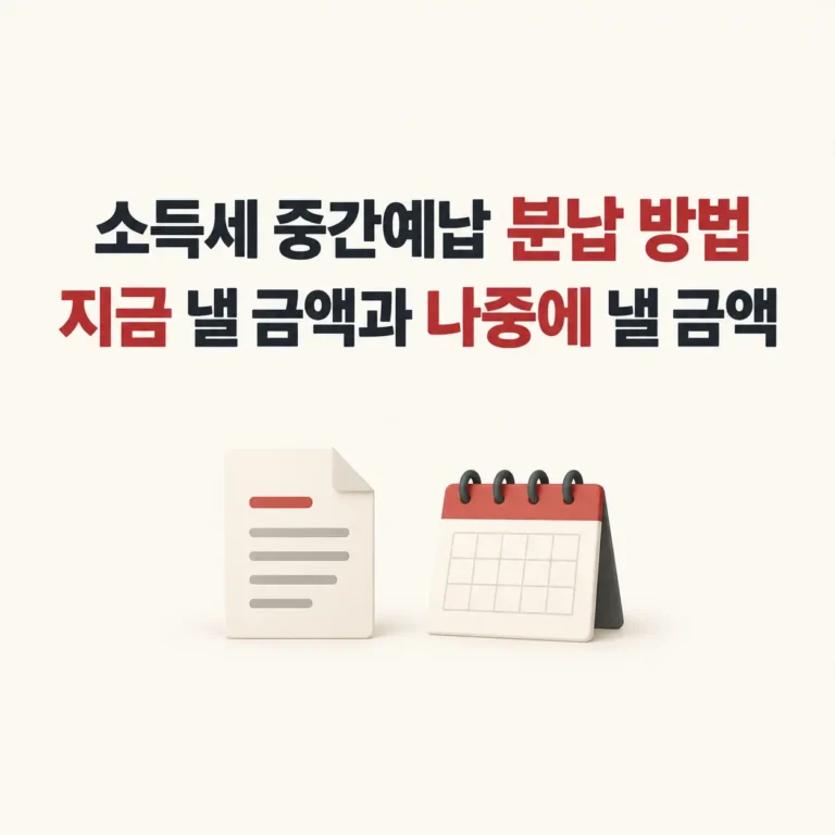 소득세 분납방법 알아보기