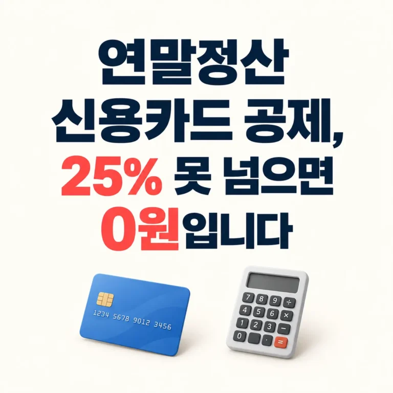 연말정산 신용카드 공제 안내