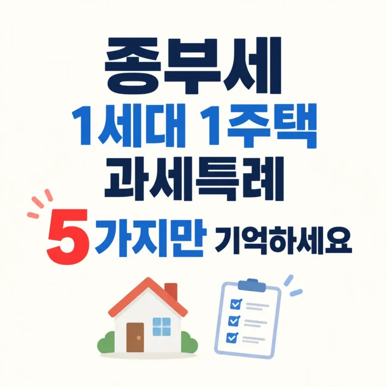 종부세 과세특례 기억할 5가지