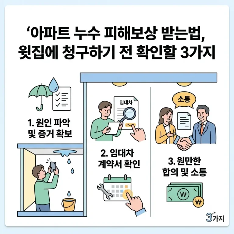 누수 피해보상 받는법을 알아보세요.