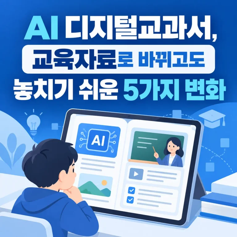디지털교과서 놓치지 쉬운 점