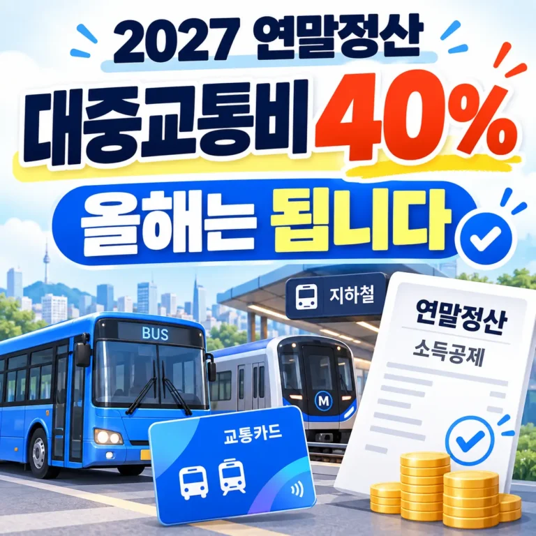 연말정산 대중교통비 40%