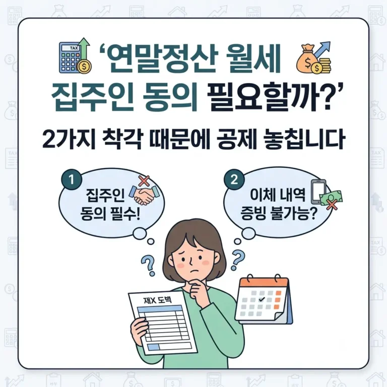 연말정산 월세 집주인 동의가 필요한가 아닌가