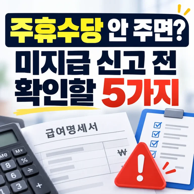 주휴수당 안주면 신고 전에 확인할 것은 무엇일까요
